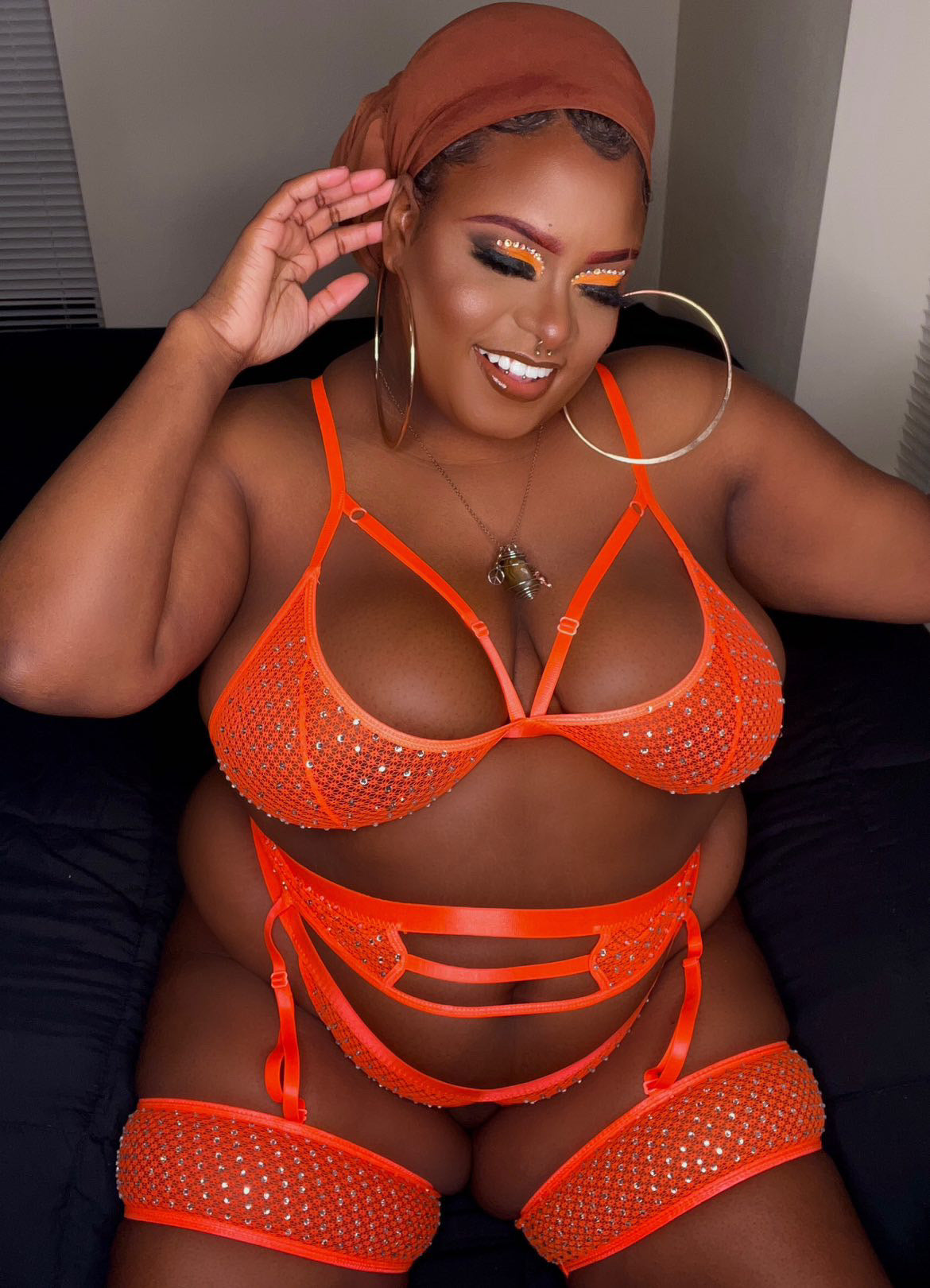 Superstar - Orange (Crotchless) SMALL